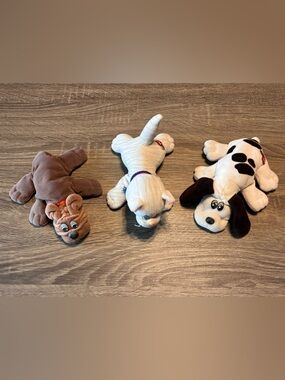 Lot of 3 90s Pound Puppy Puppies Pur-r-ries Mini Tiny Newborns Pups Kitten